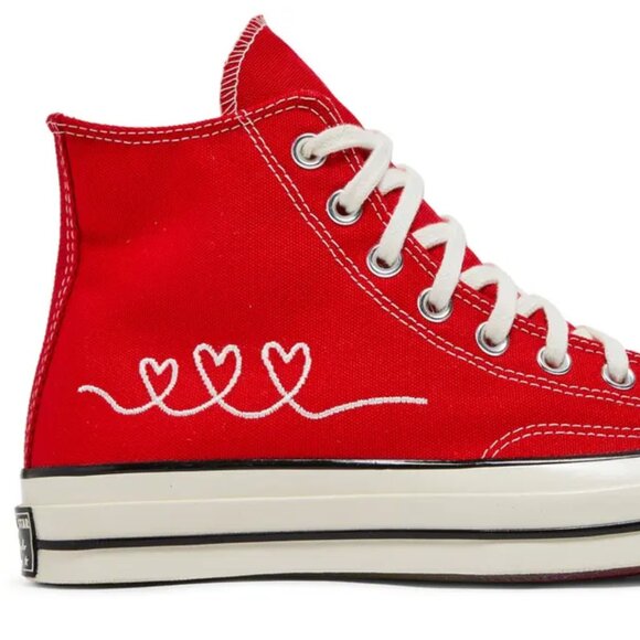 Converse Chuck 70 High Valentine's Day - University Red M 7.5 / W 9.5 - Picture 11 of 11